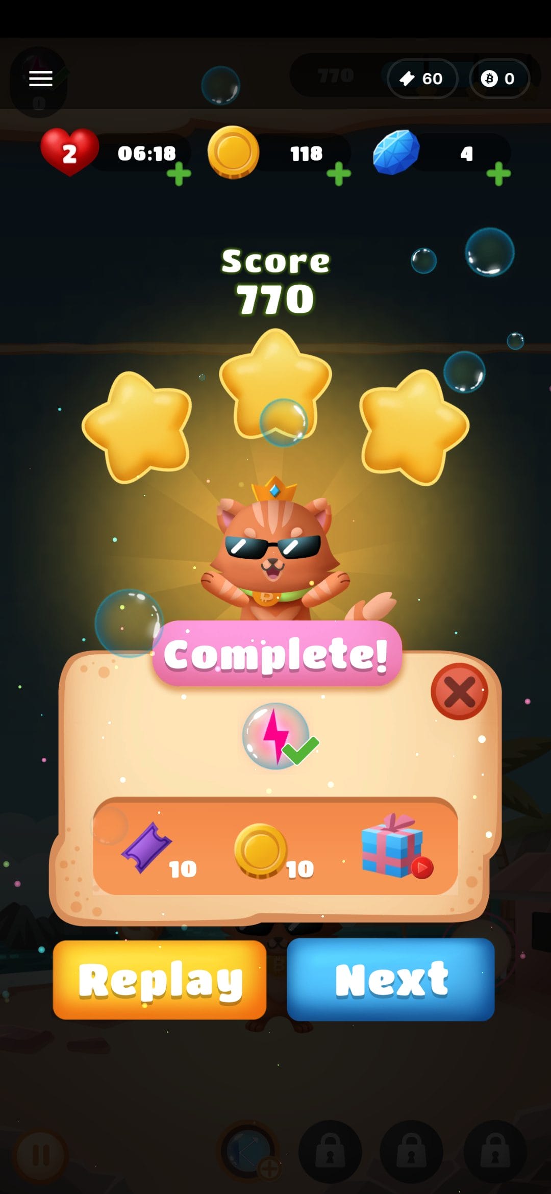 Bitcoin Bay complete levels