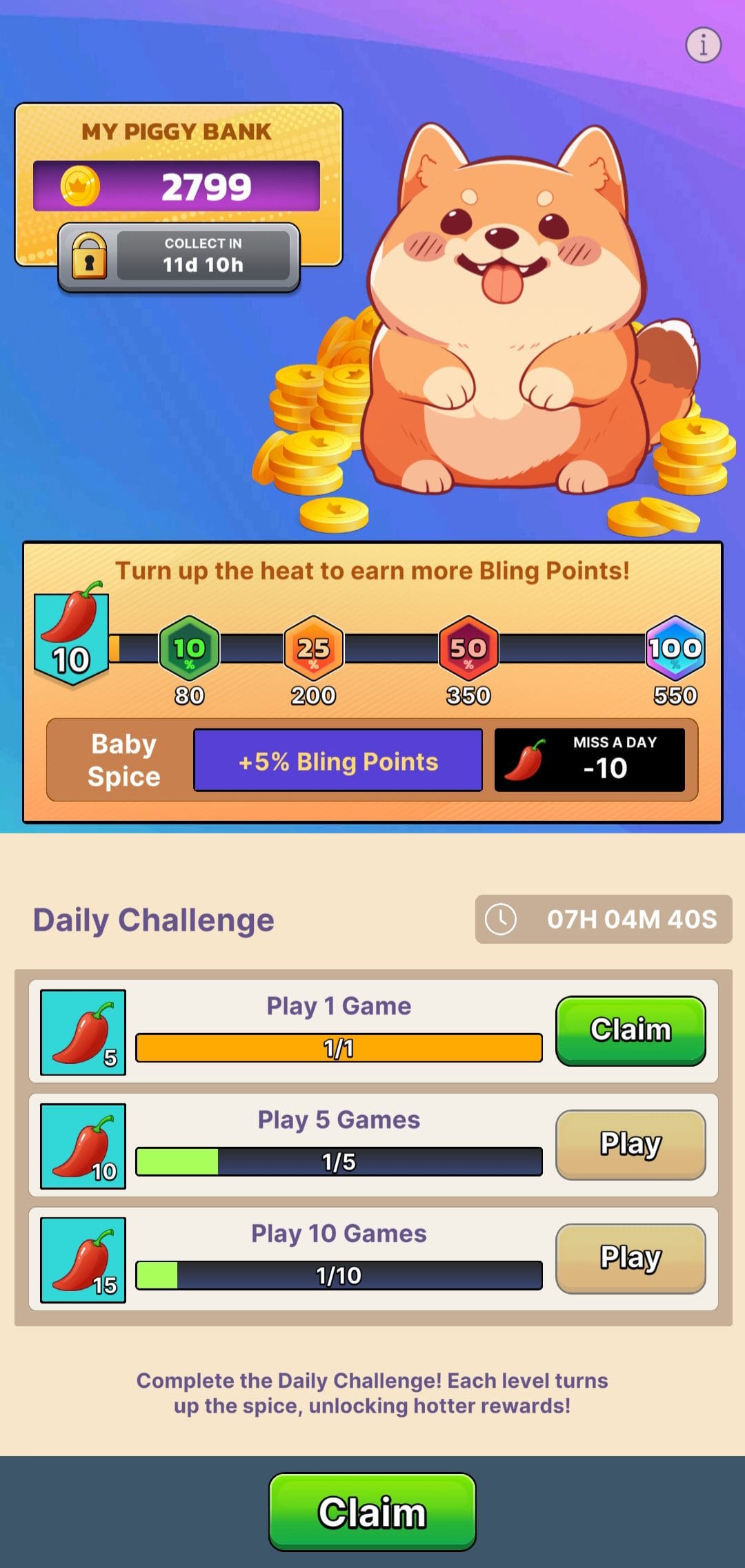 Bitcoin Blast daily challenge