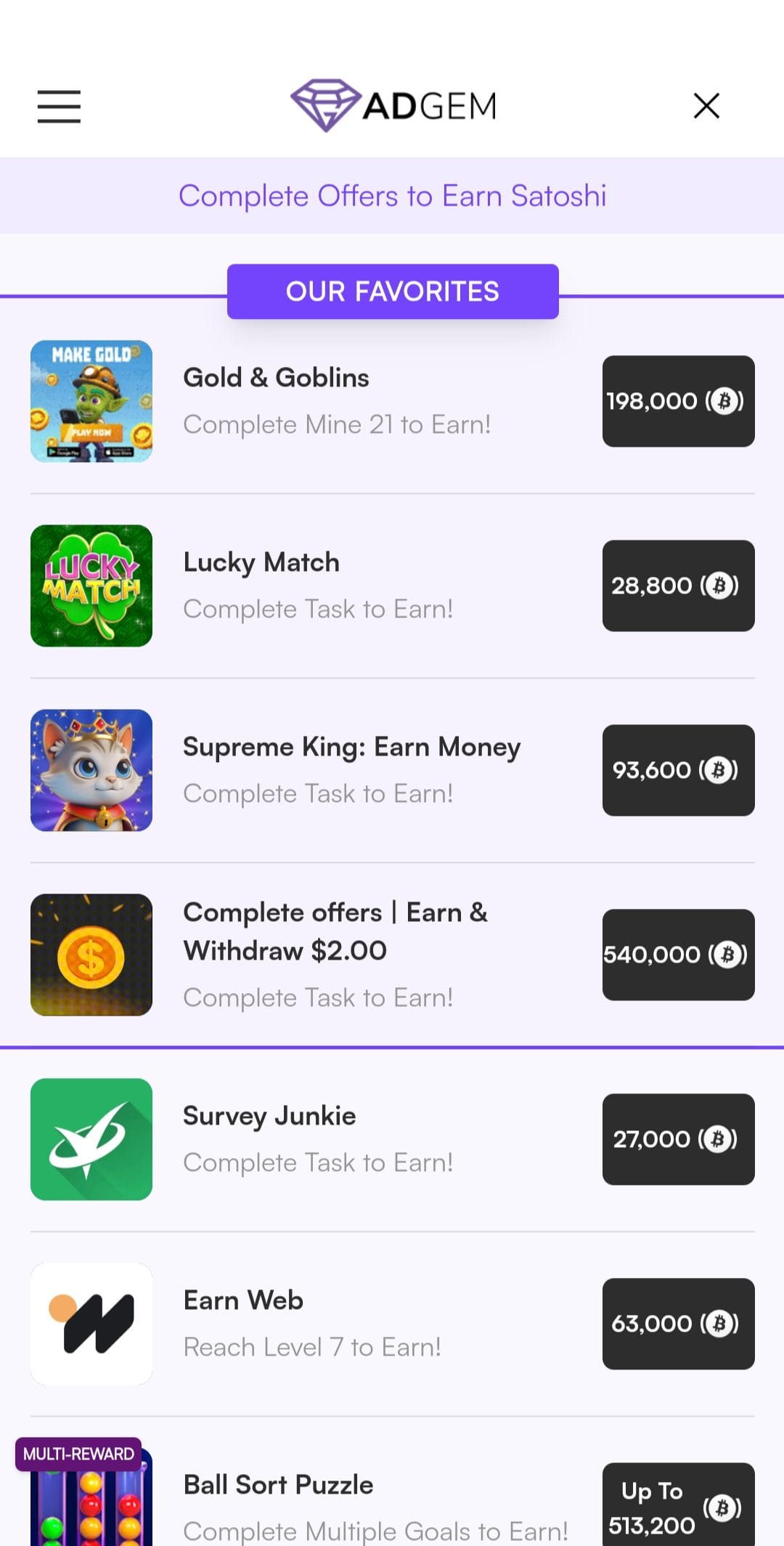 Bitcoin Cash Giveaway adgem offers