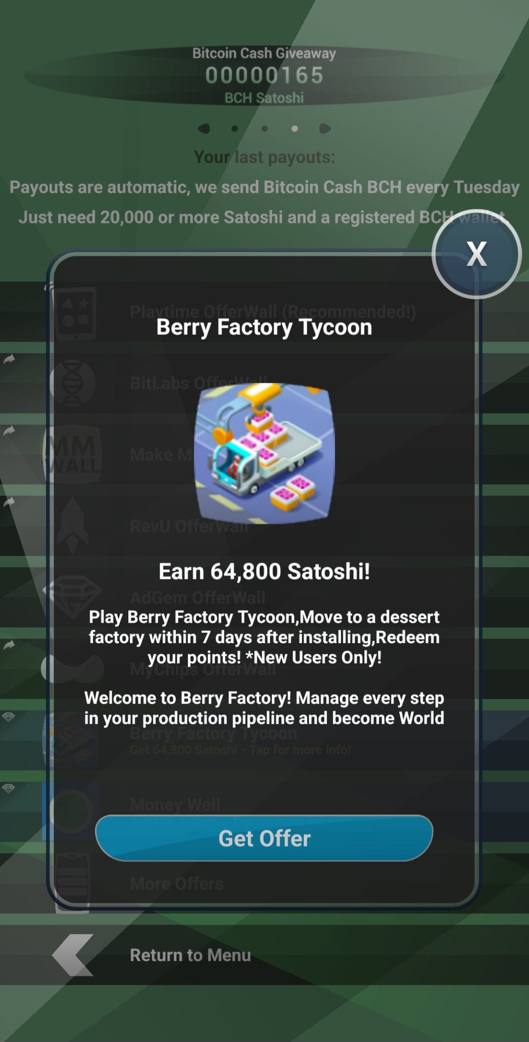 Bitcoin Cash Giveaway Berry Factory Tycoon