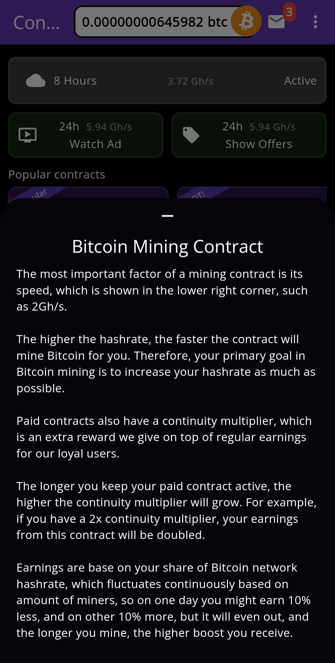 Bitcoin Mining (Crypto Miner) Contracts