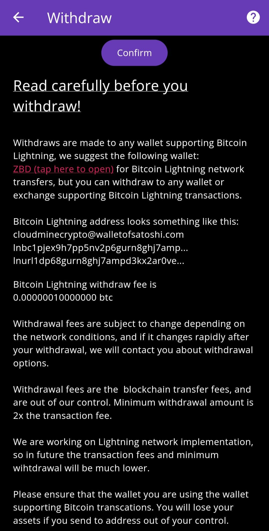 Bitcoin Mining (Crypto Miner) wallet