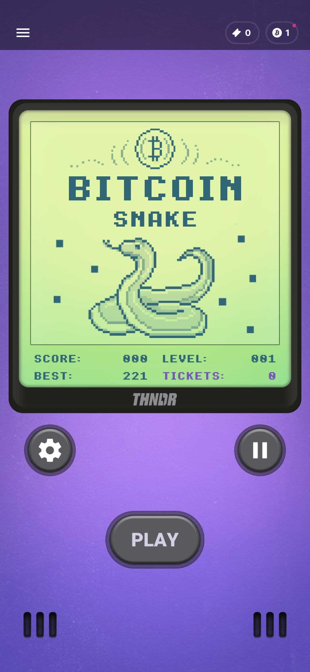 Bitcoin Snake game