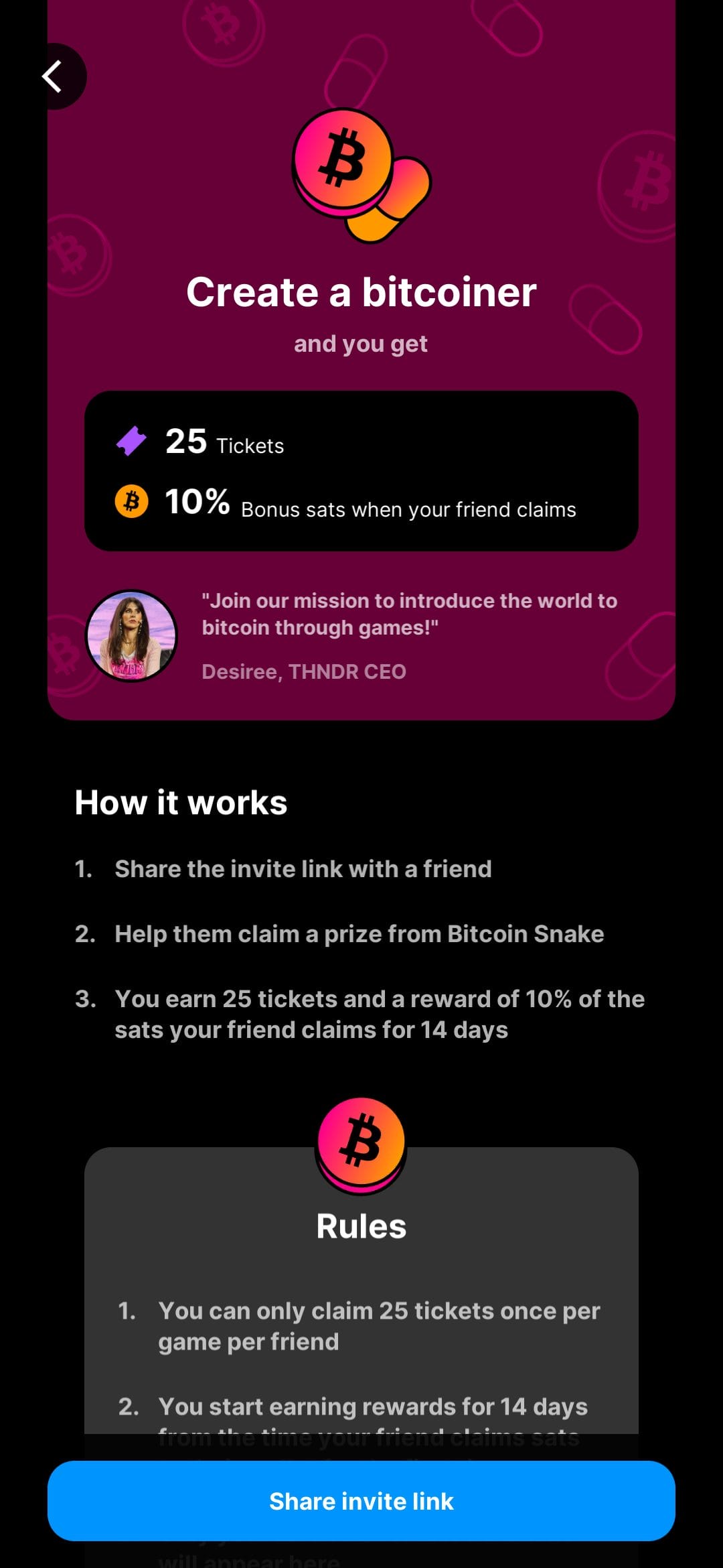 Bitcoin Snake referral code