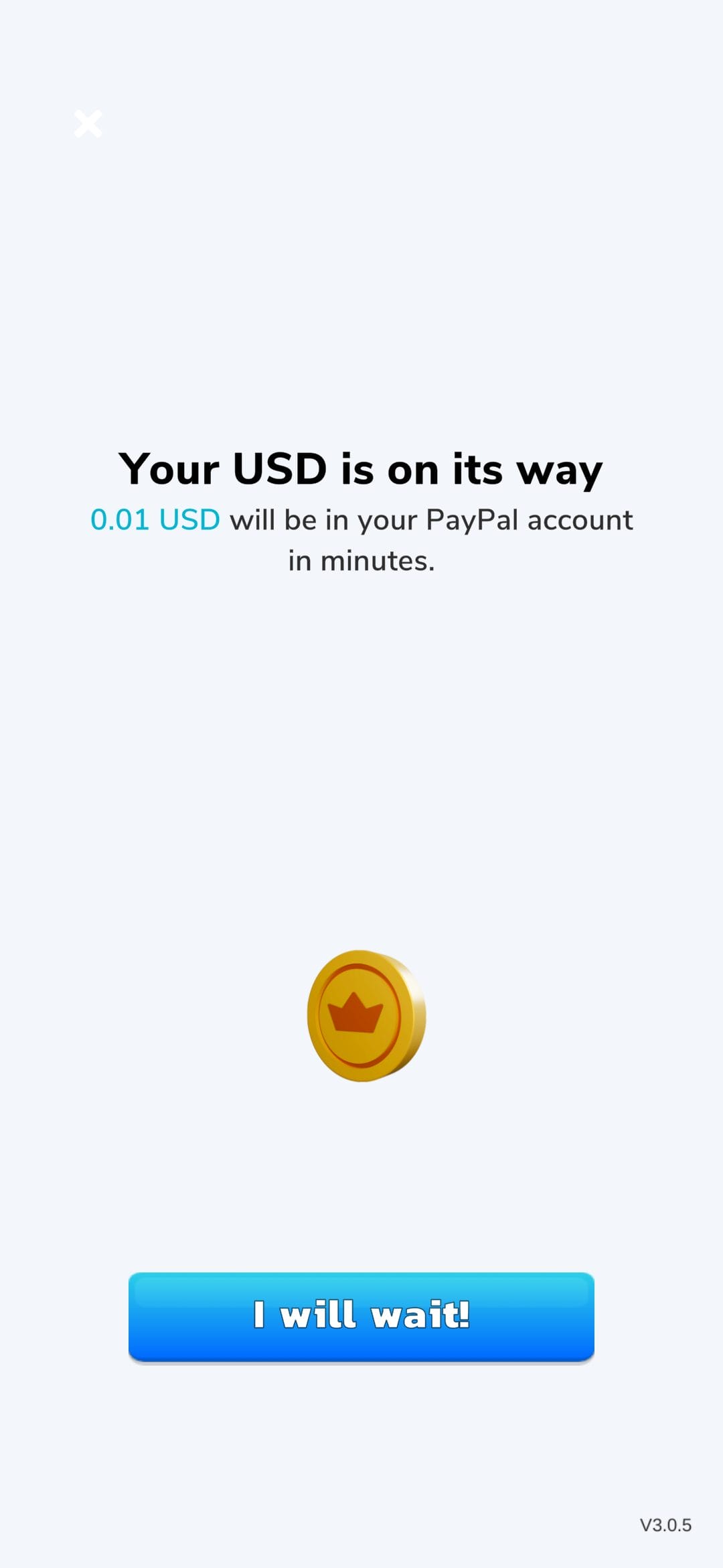 Bitcoin Solitaire cashout confirmation