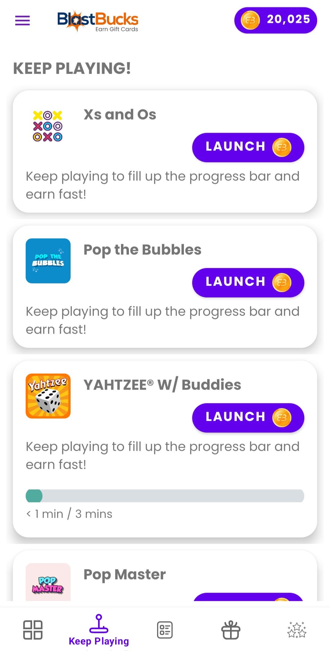 BlastBucks your games