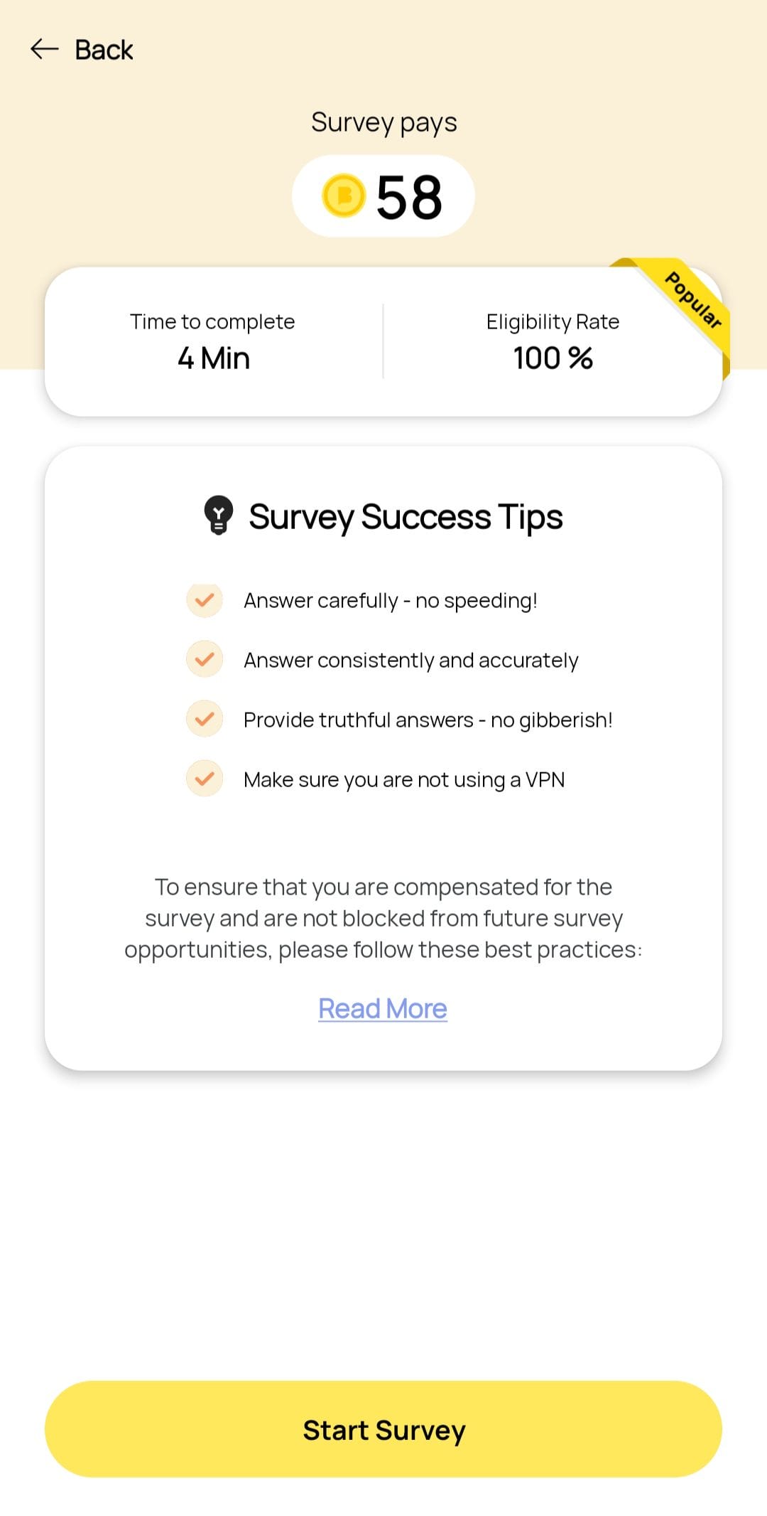 BrandBee survey details