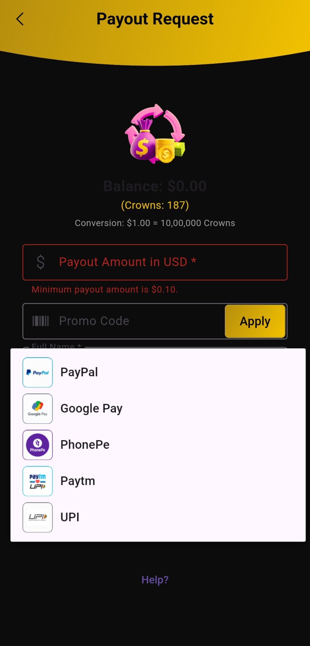 Cash Queen cashout options