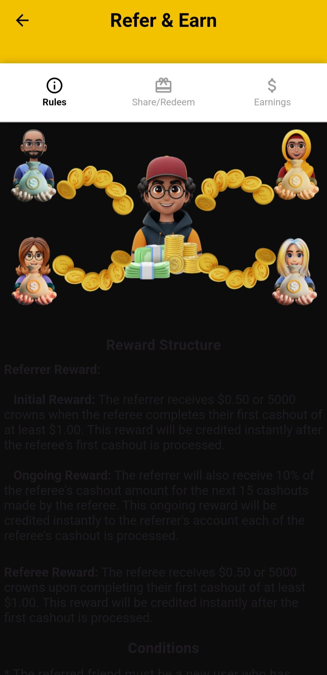 Cash Queen referral program