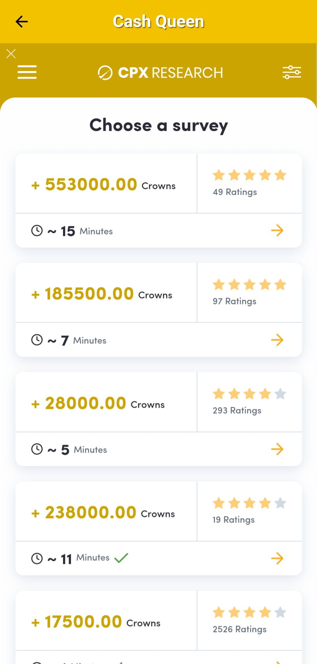 Cash Queen cpx research surveys