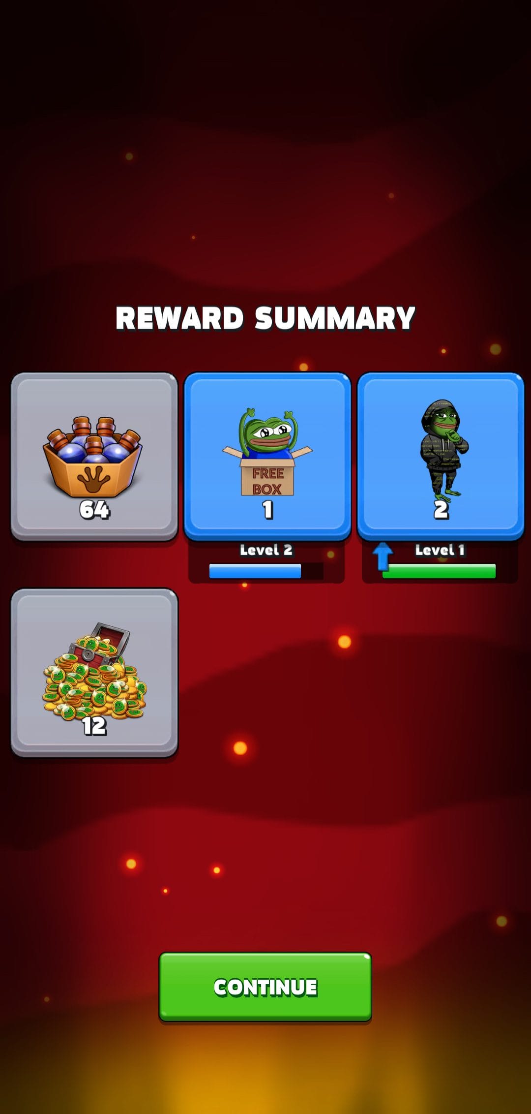Crypto PEPE reward summary