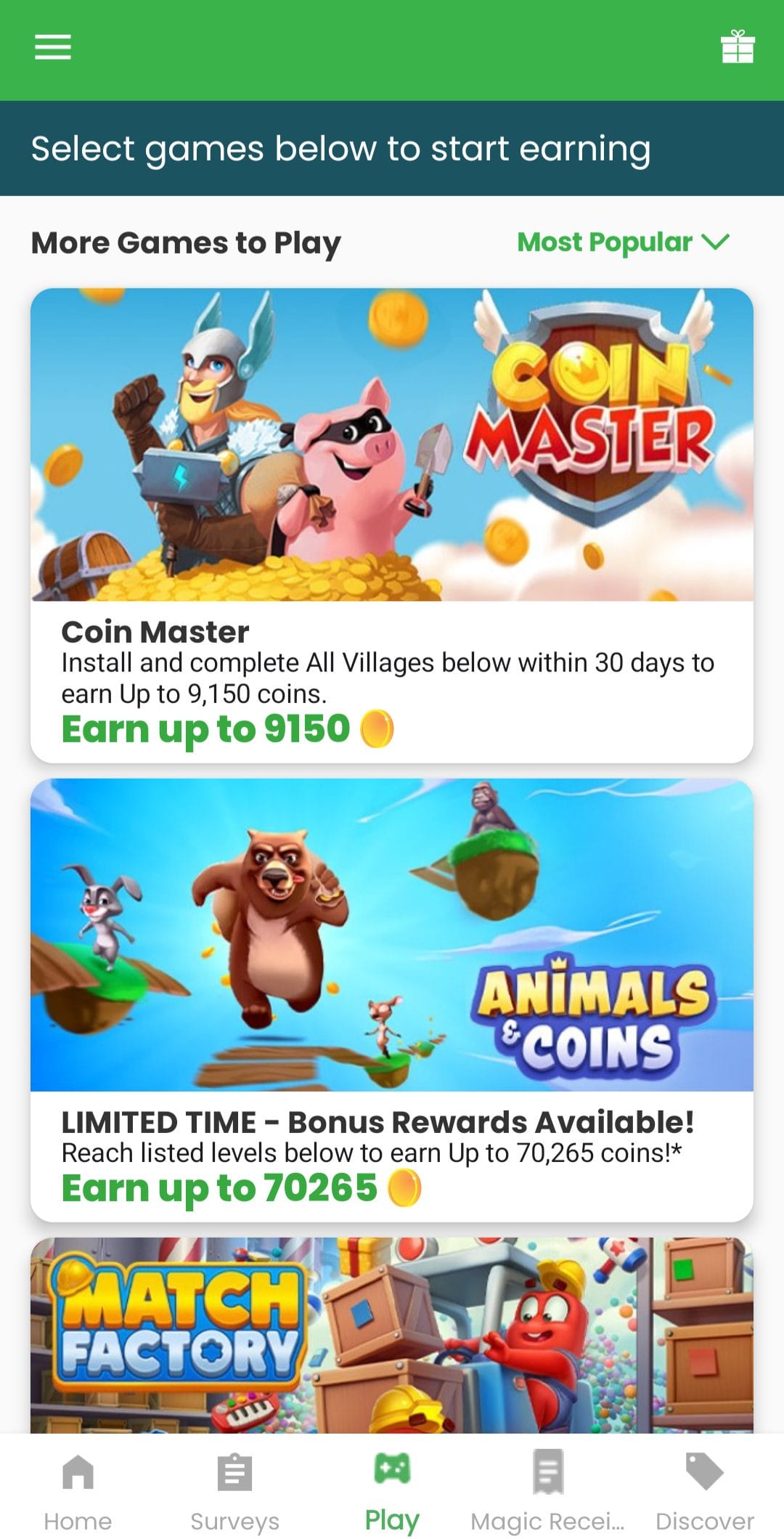 Easy Bucks play games