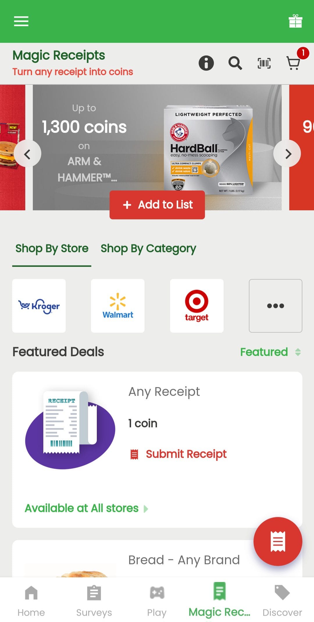 Easy Bucks scan receipts