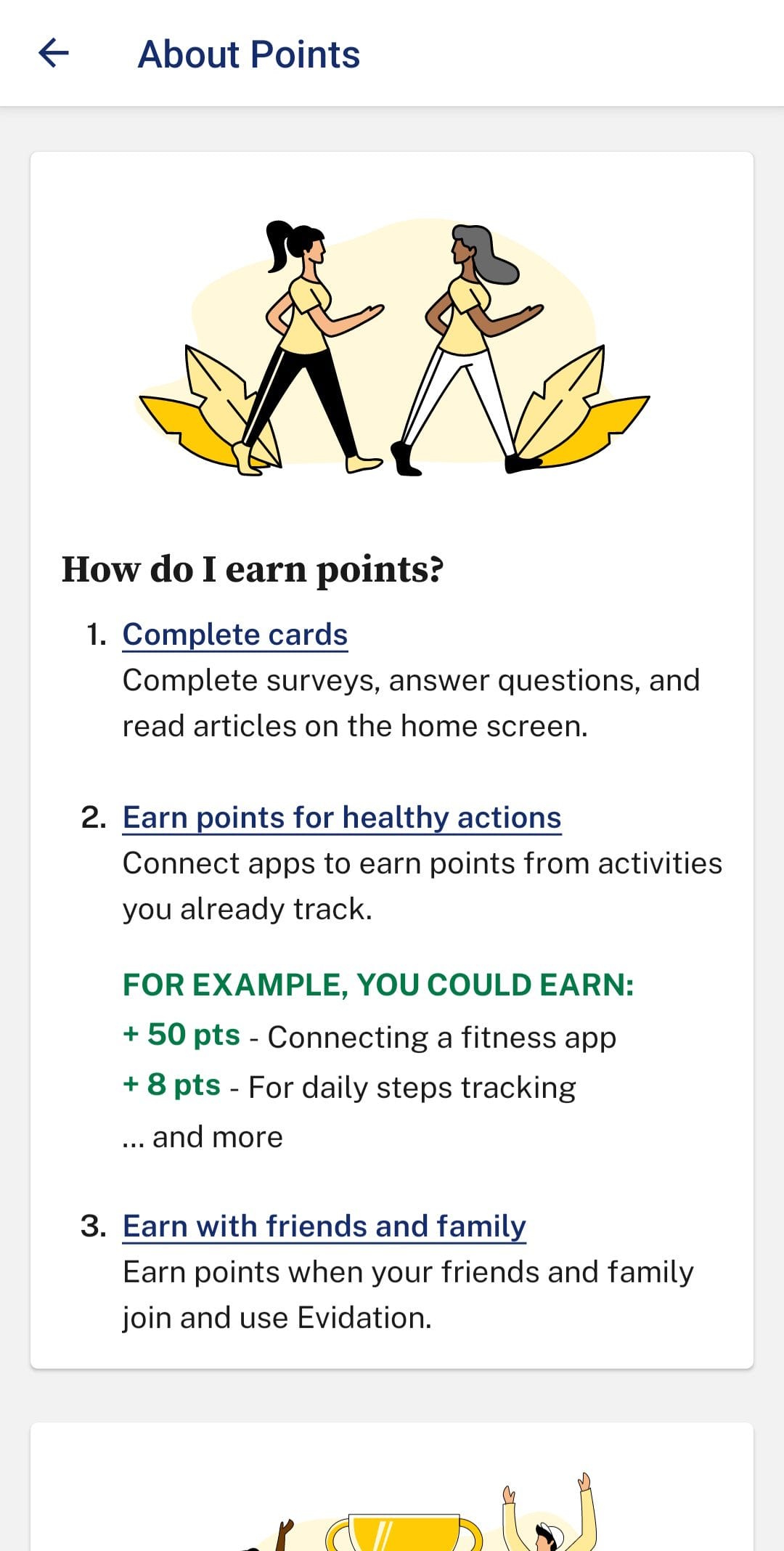 Evidation earn points