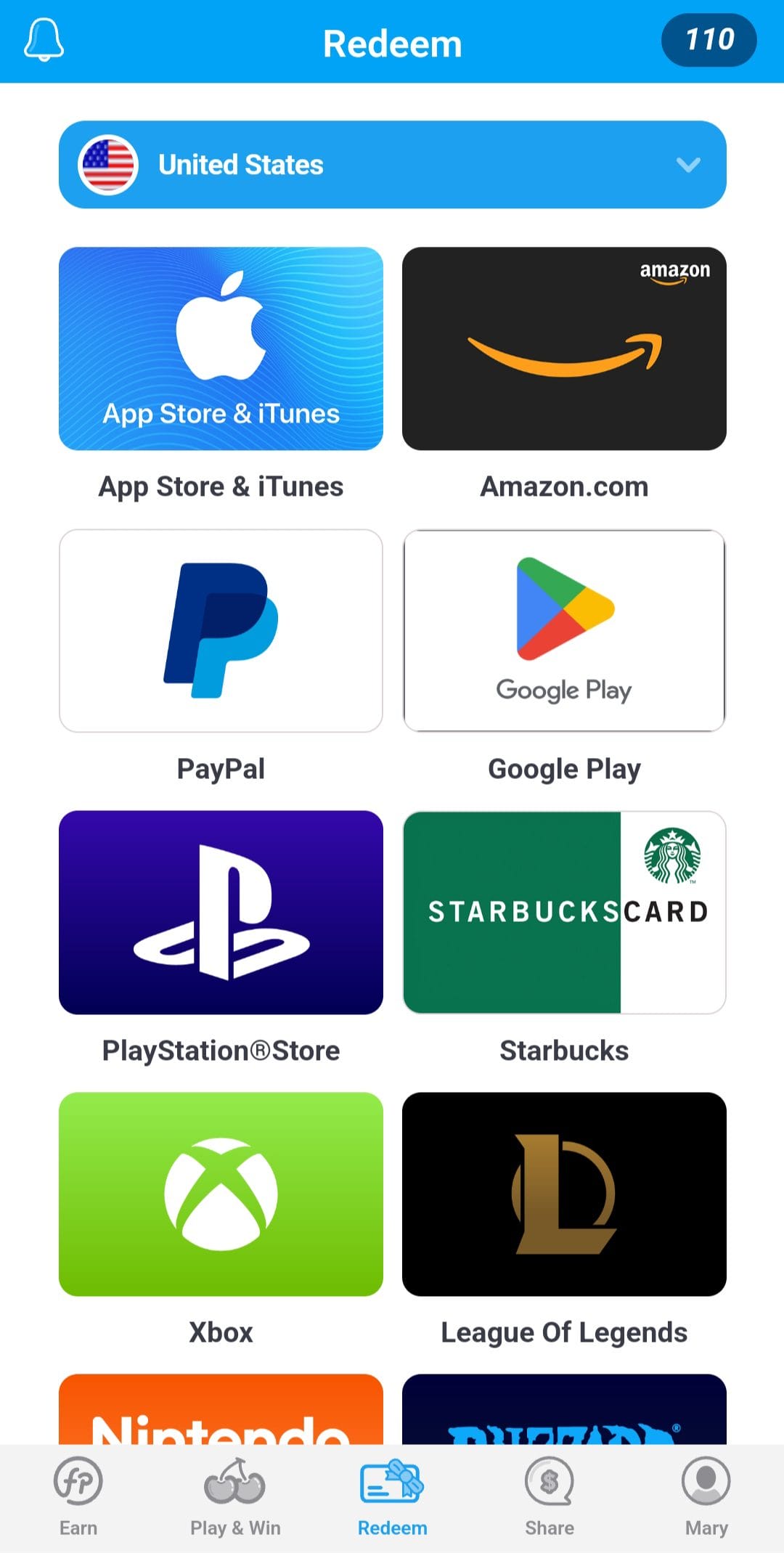 FeaturePoints cashout options