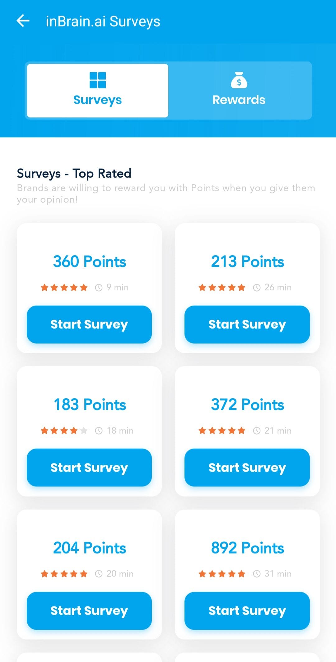 FeaturePoints take surveys