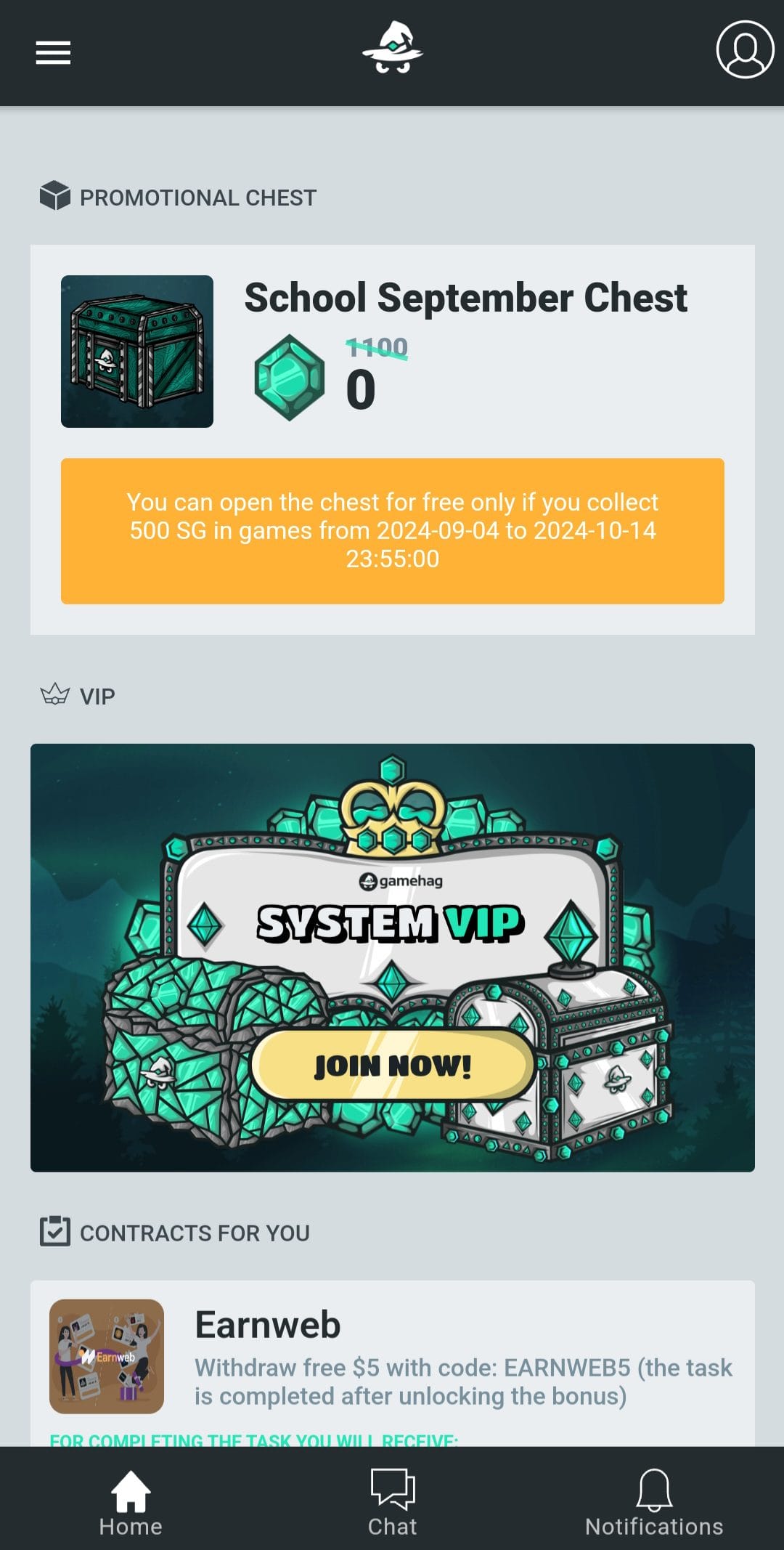 Gamehag contracts