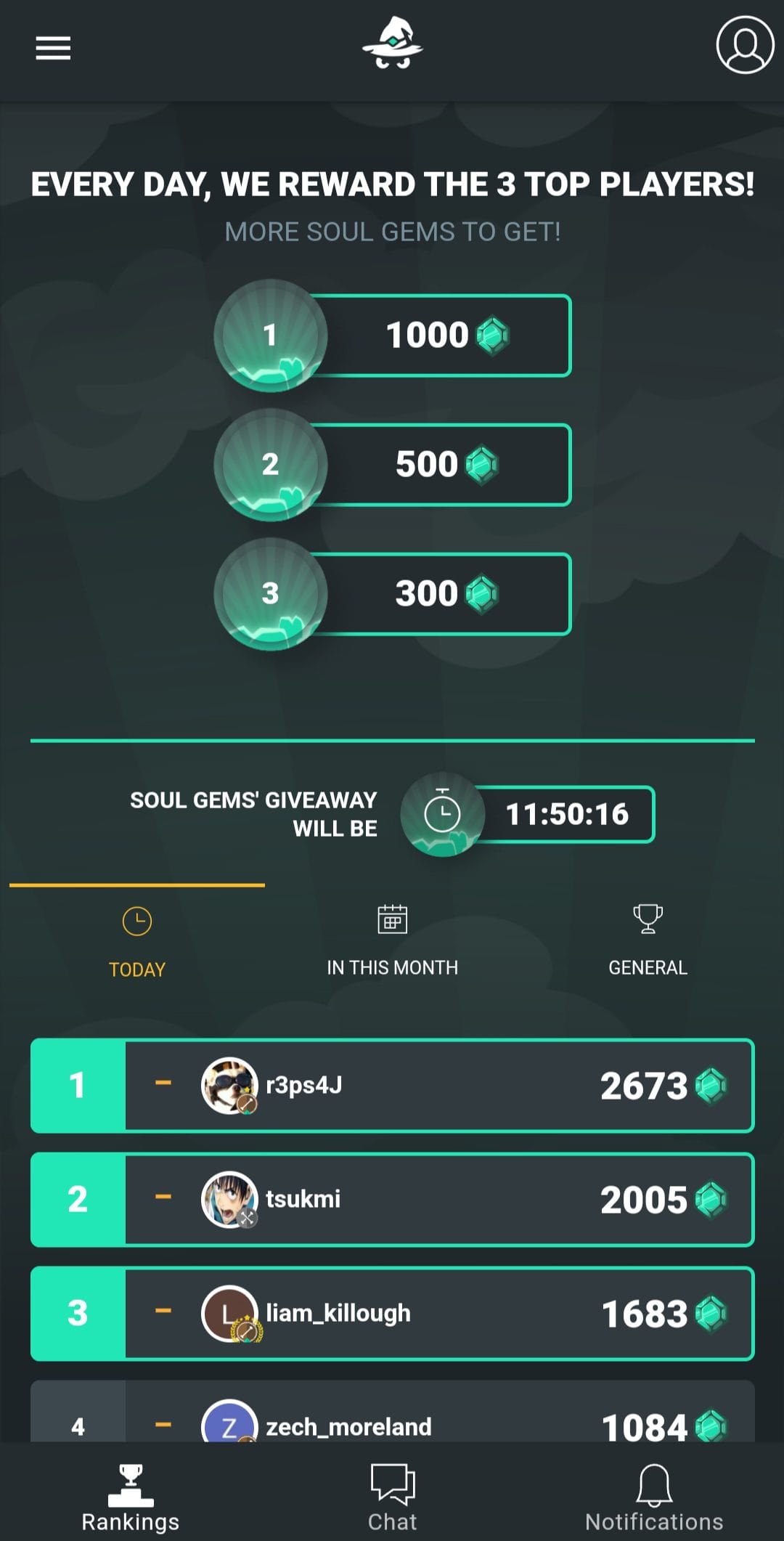 Gamehag leaderboard
