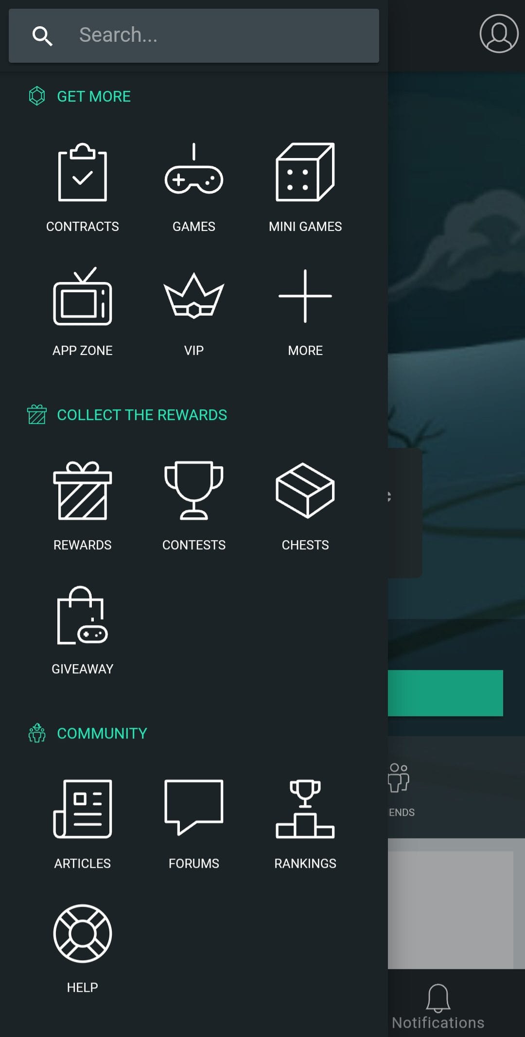Gamehag menu