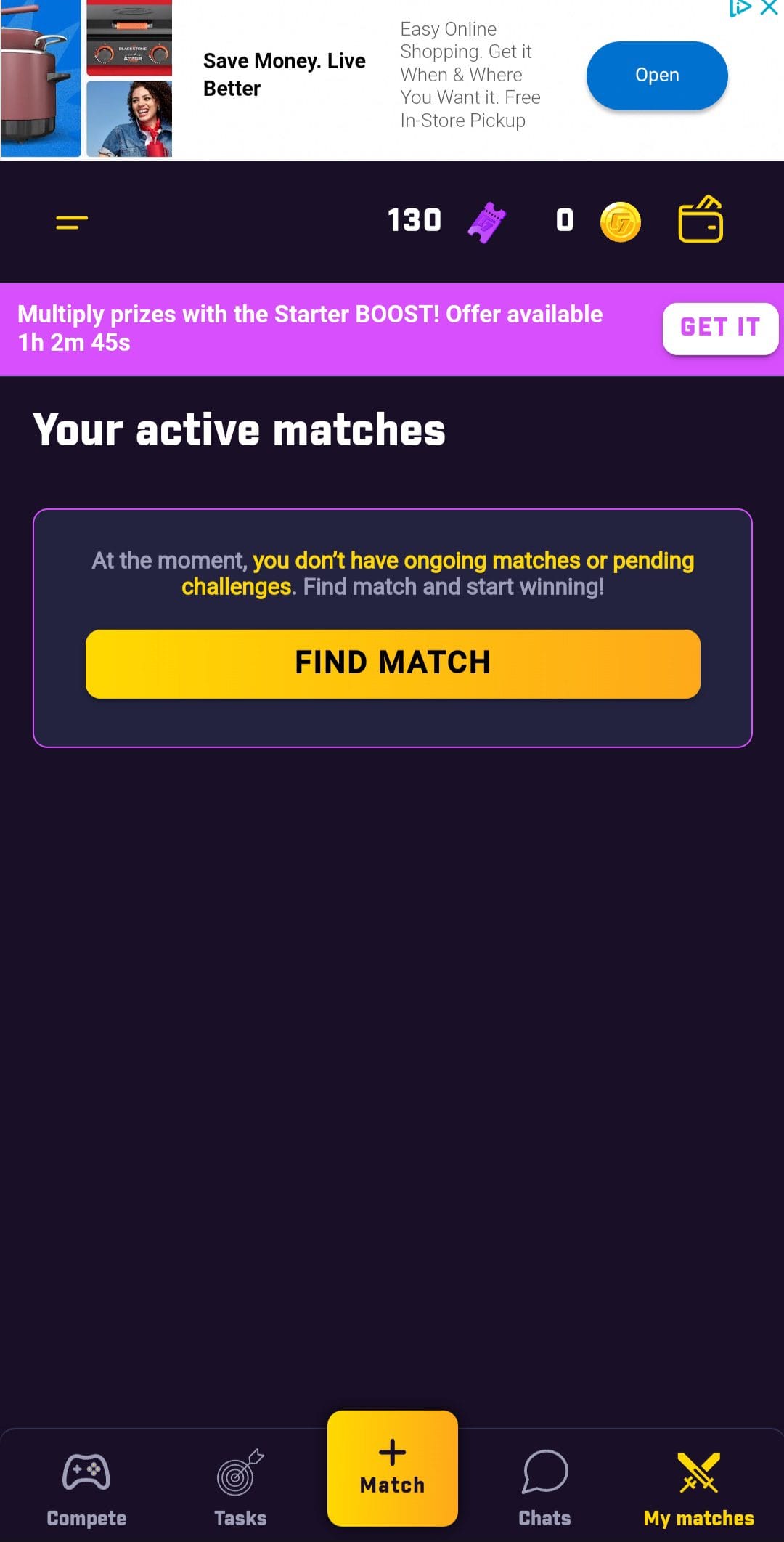 Gamersfy game matches