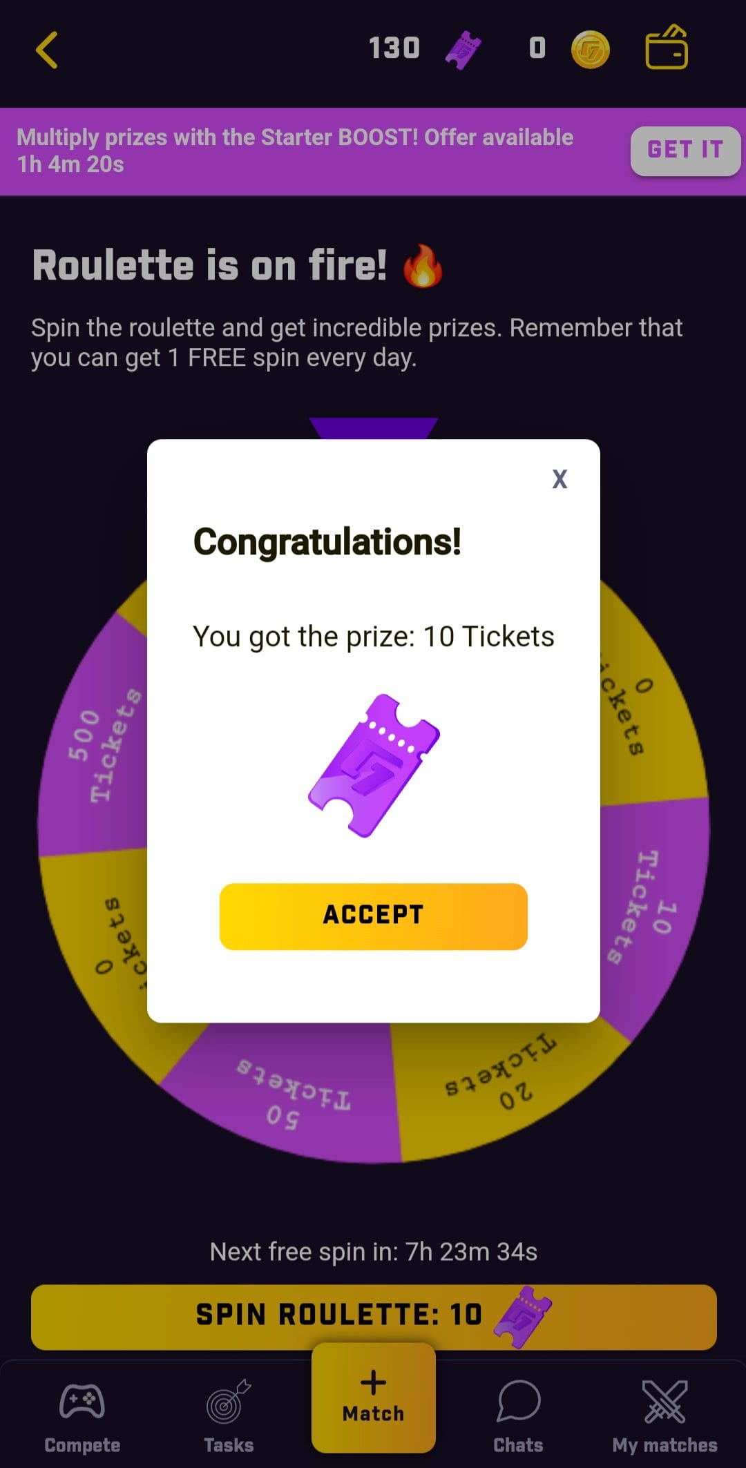 Gamersfy win tickets