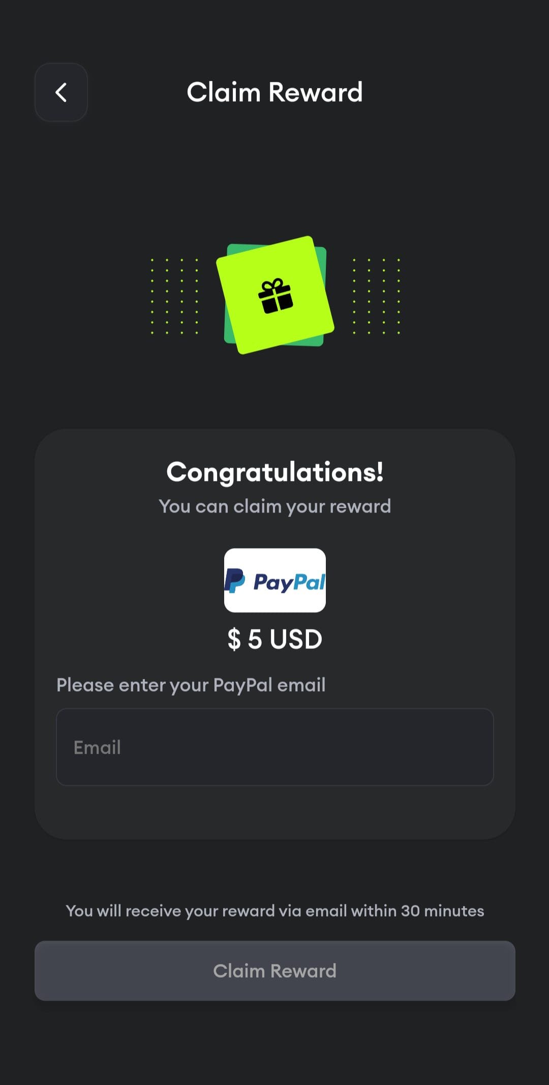 Hey Cash reward claim