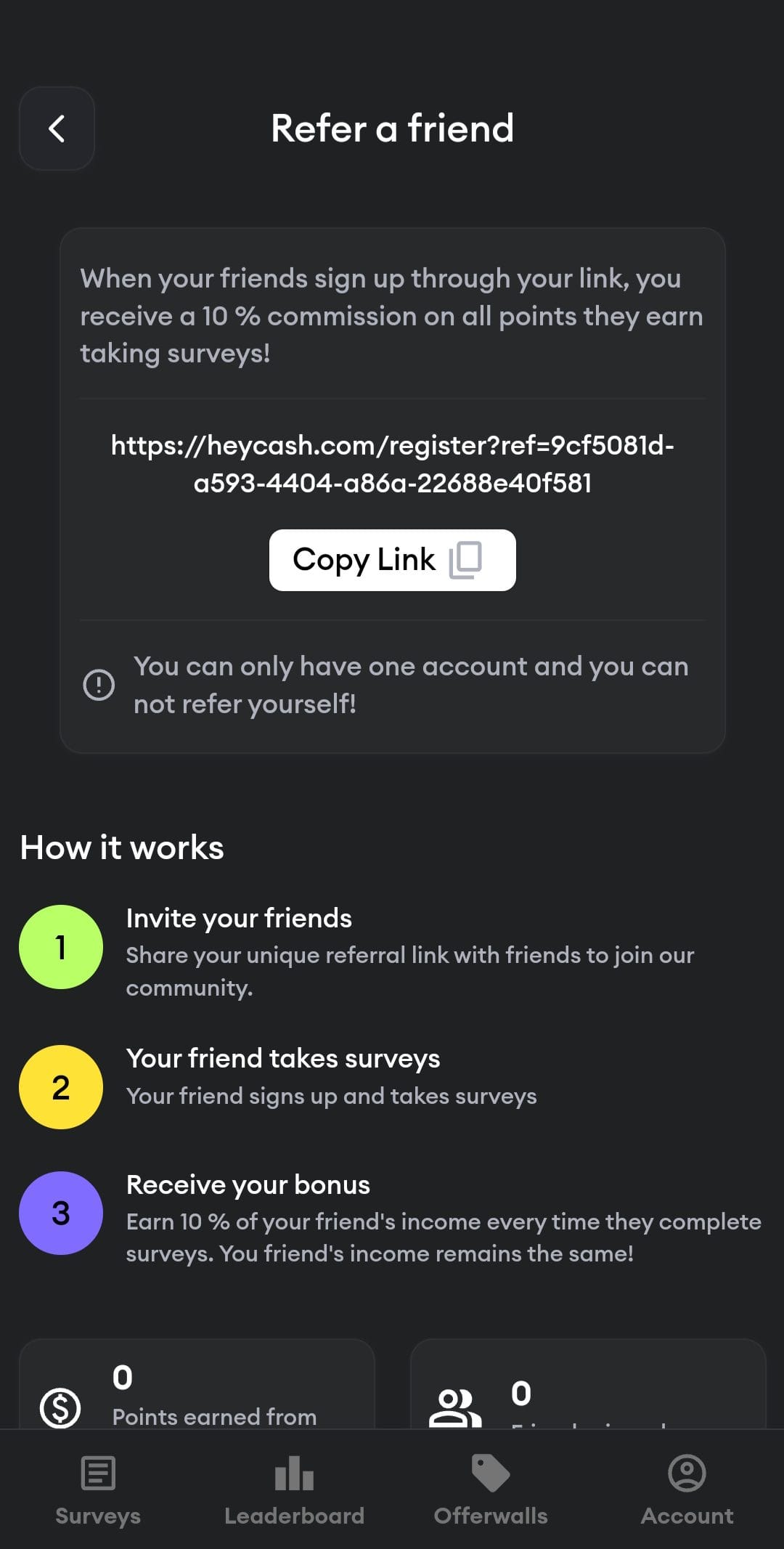 Hey Cash referral code