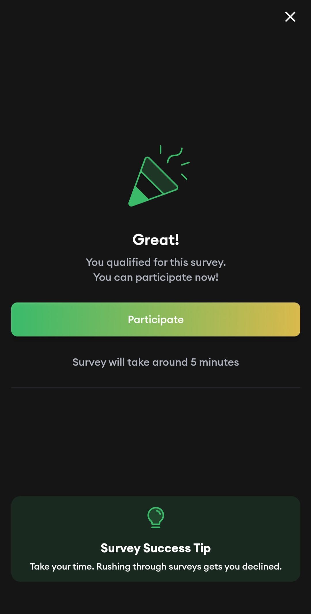 Hey Cash short surveys