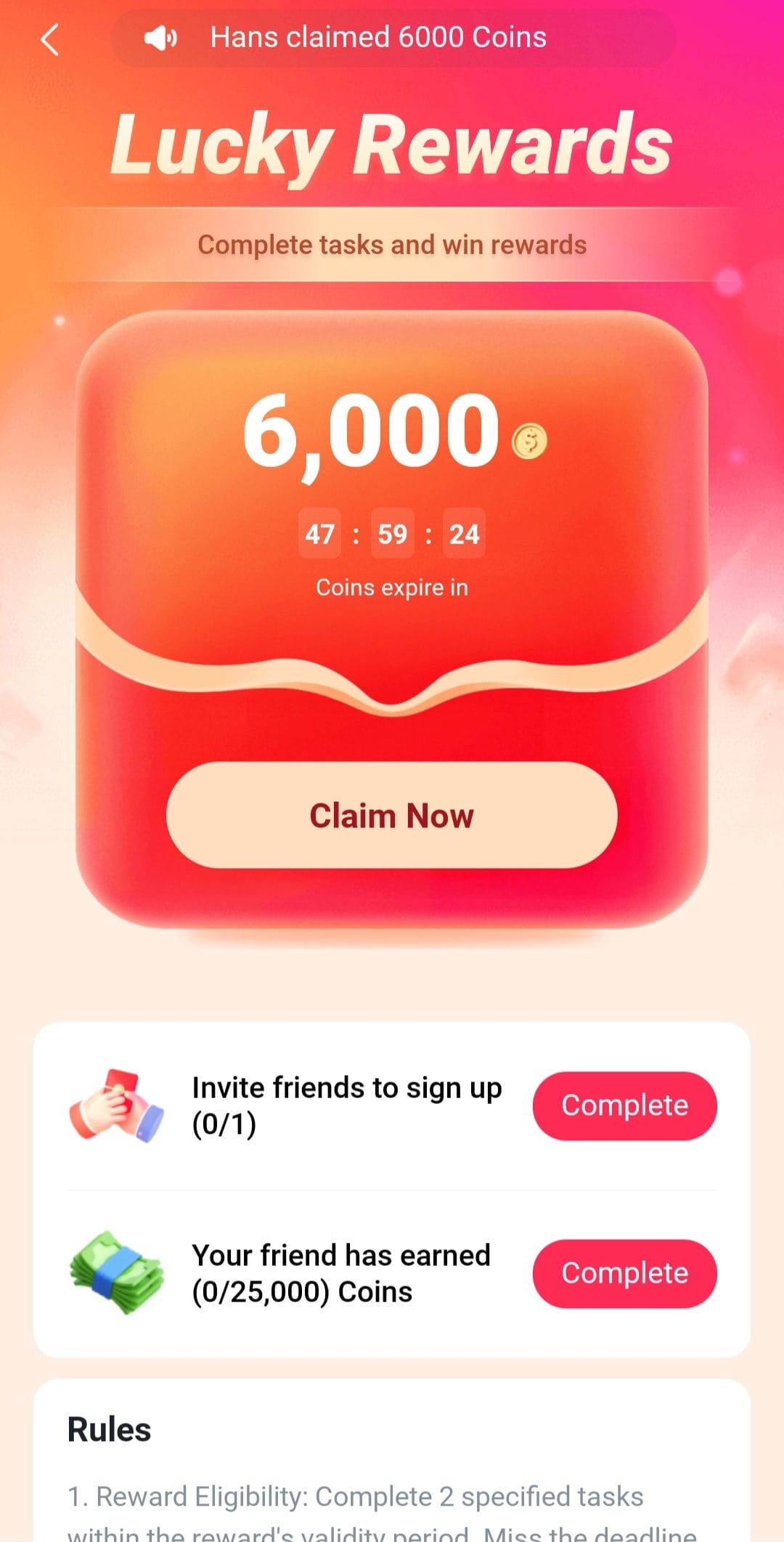 Reel Rush lucky rewards
