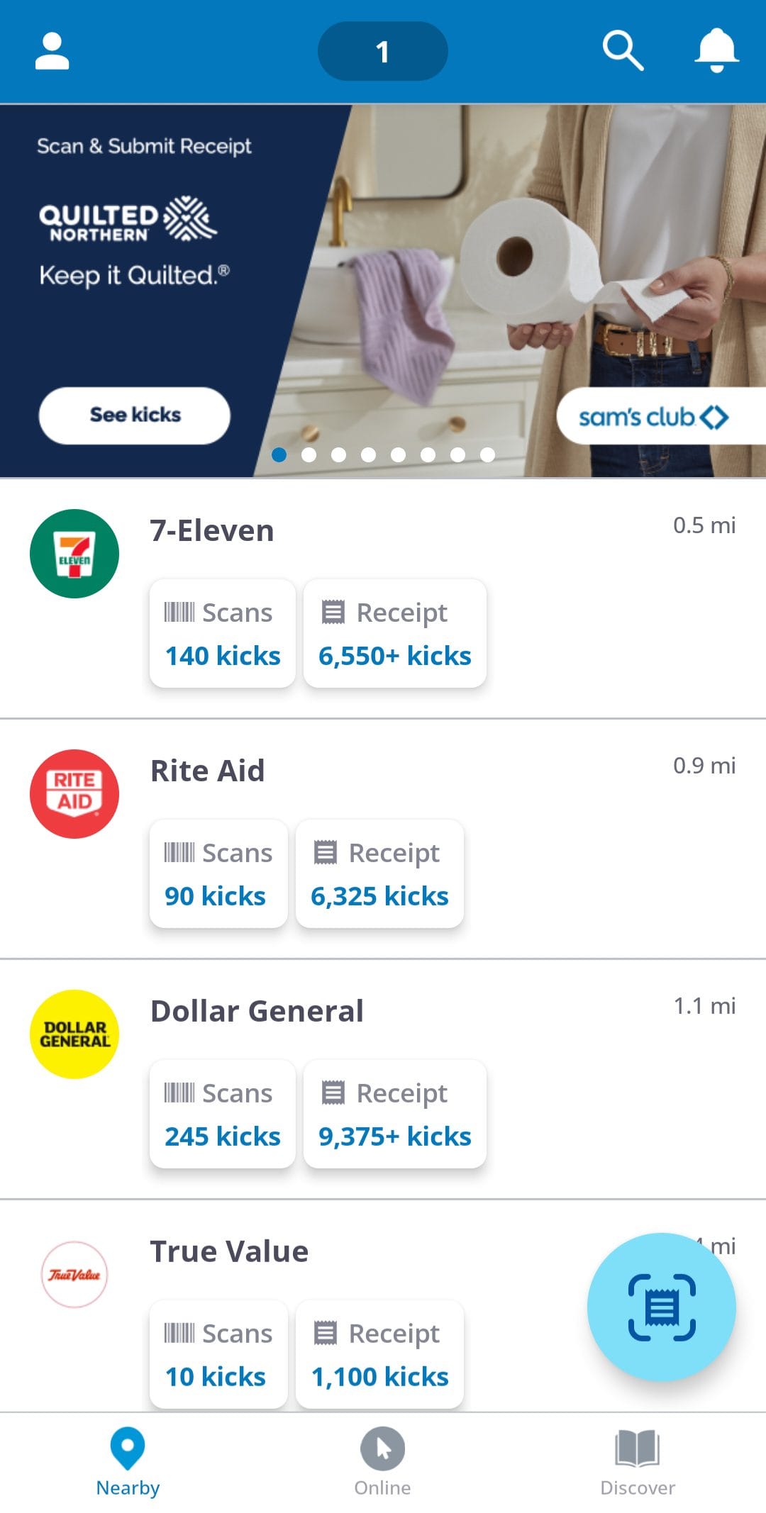 Shopkick earn cashback