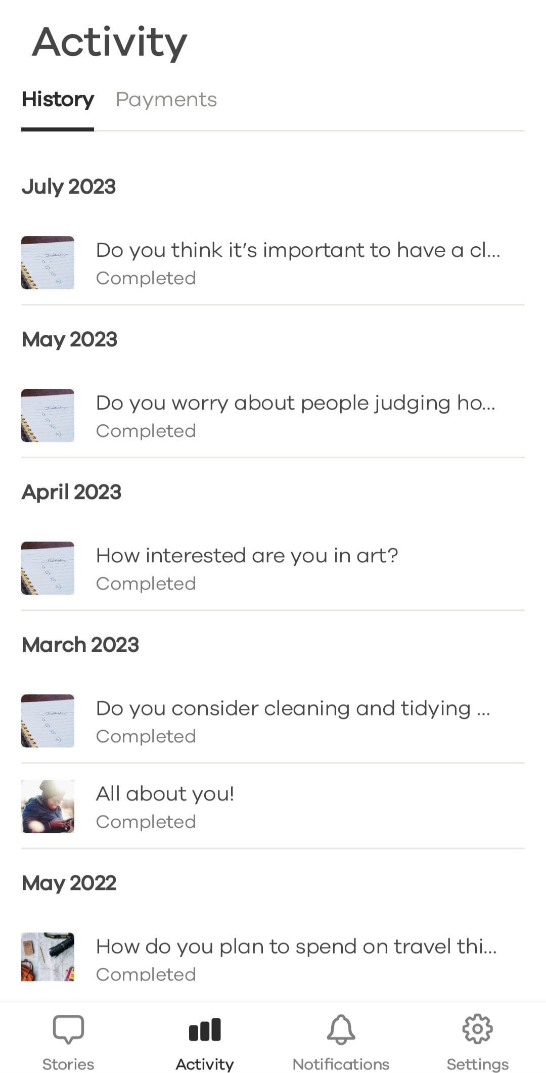 Streetbees my activity