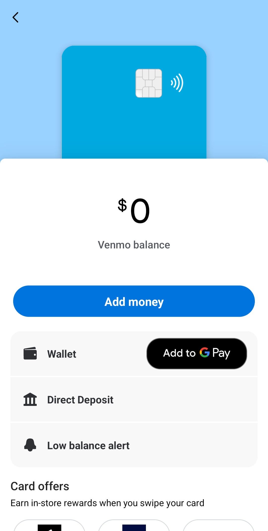 Venmo receive money
