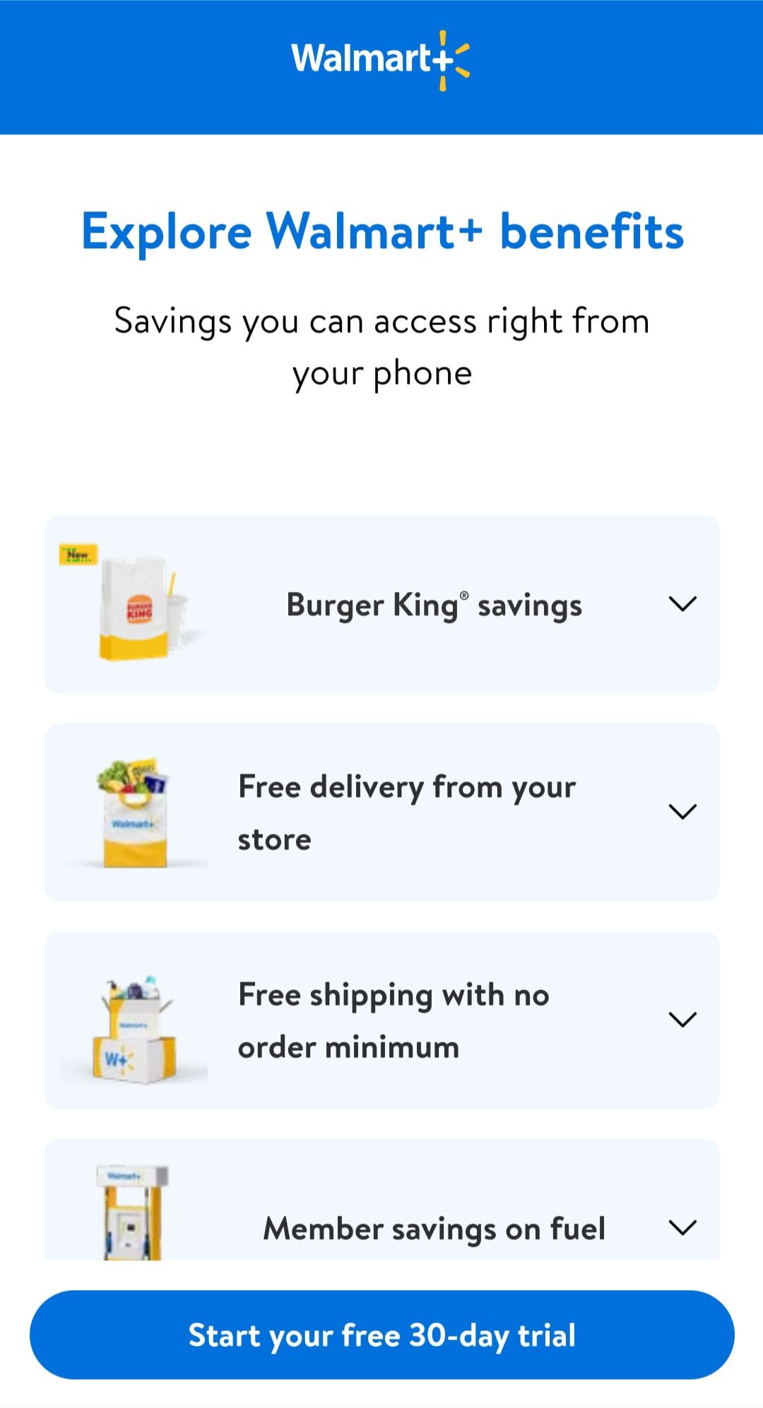 Walmart+ explore benefits