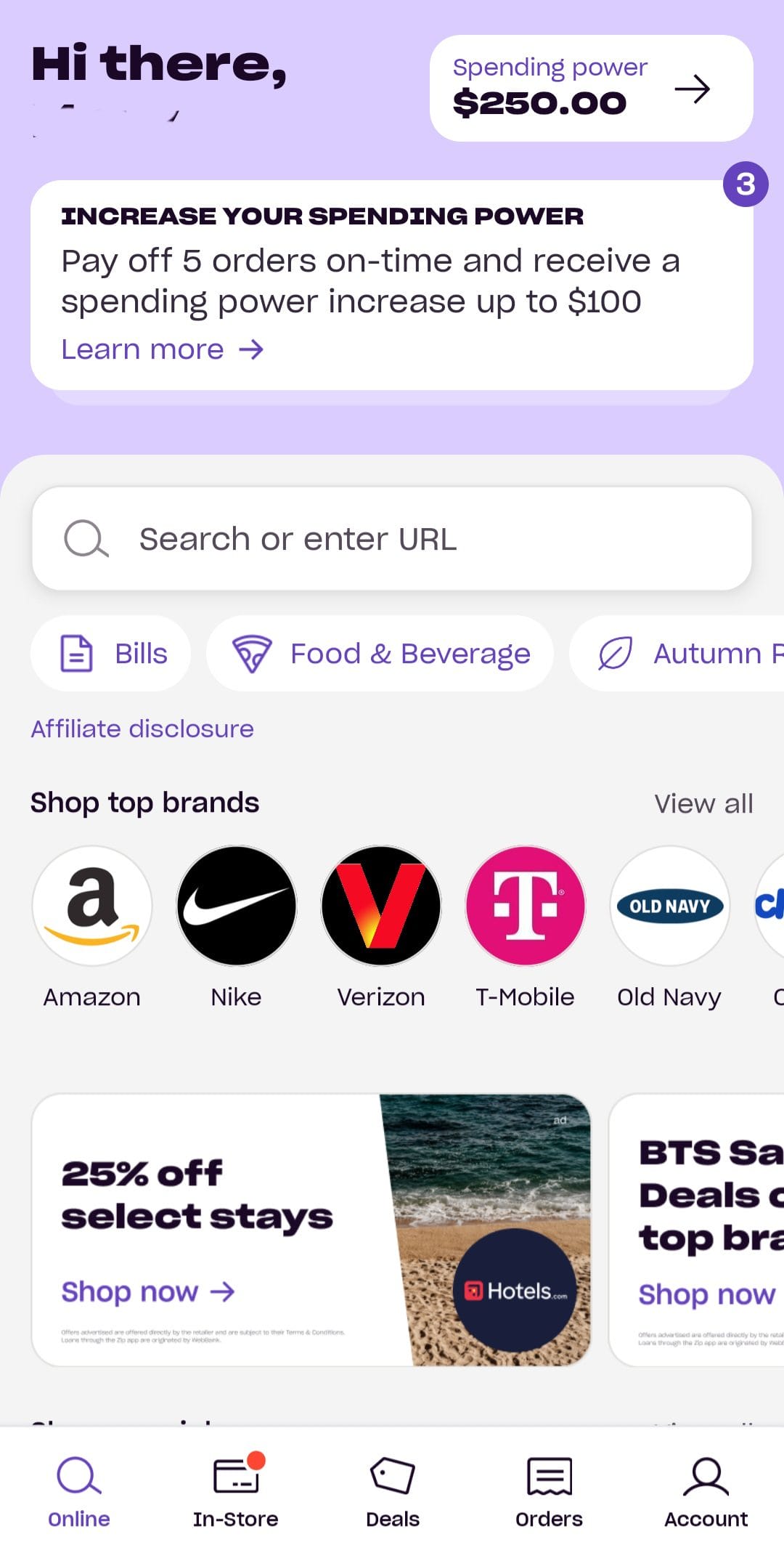 Zip shop online