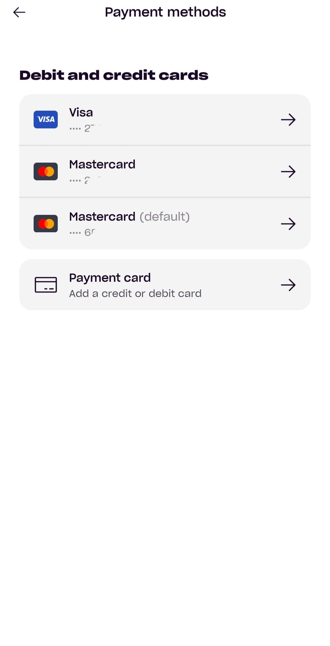 Zip payment methods