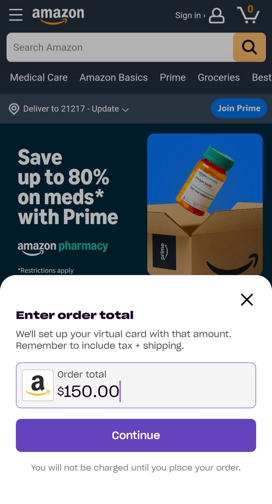 Zip shop at amazon