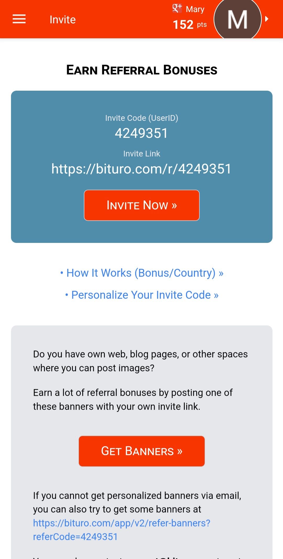 bituro referral code