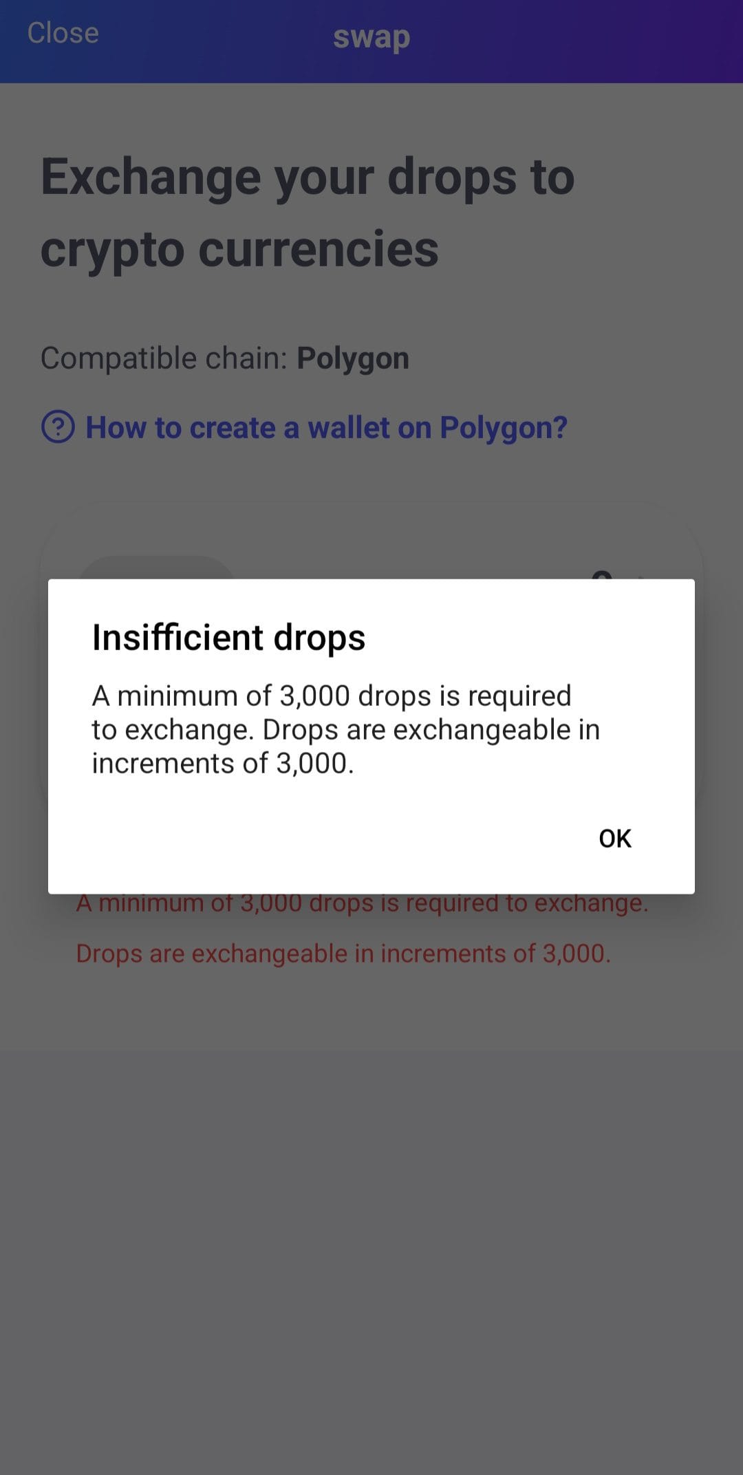 ARUCO minimum cashout