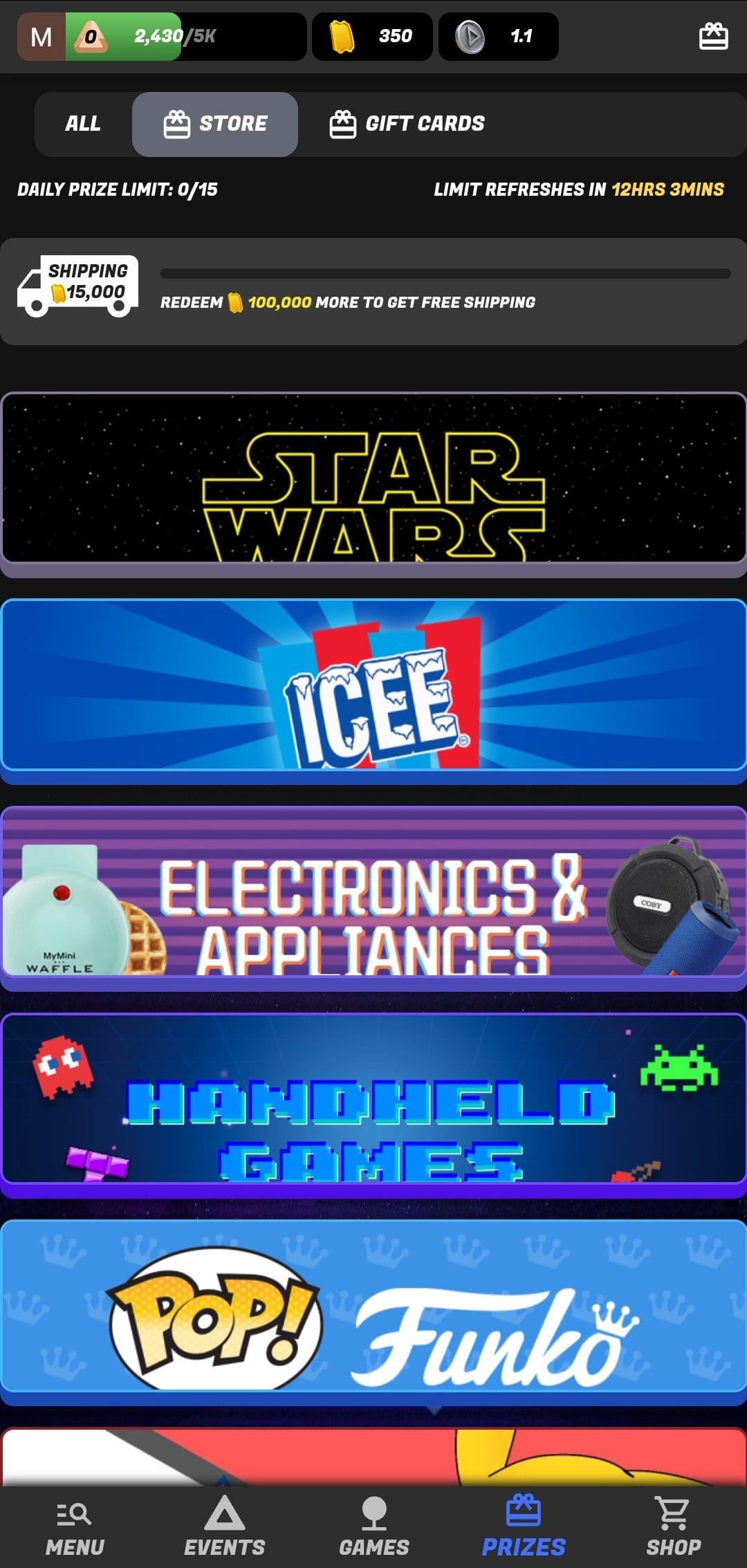 Arcade Online Prizes