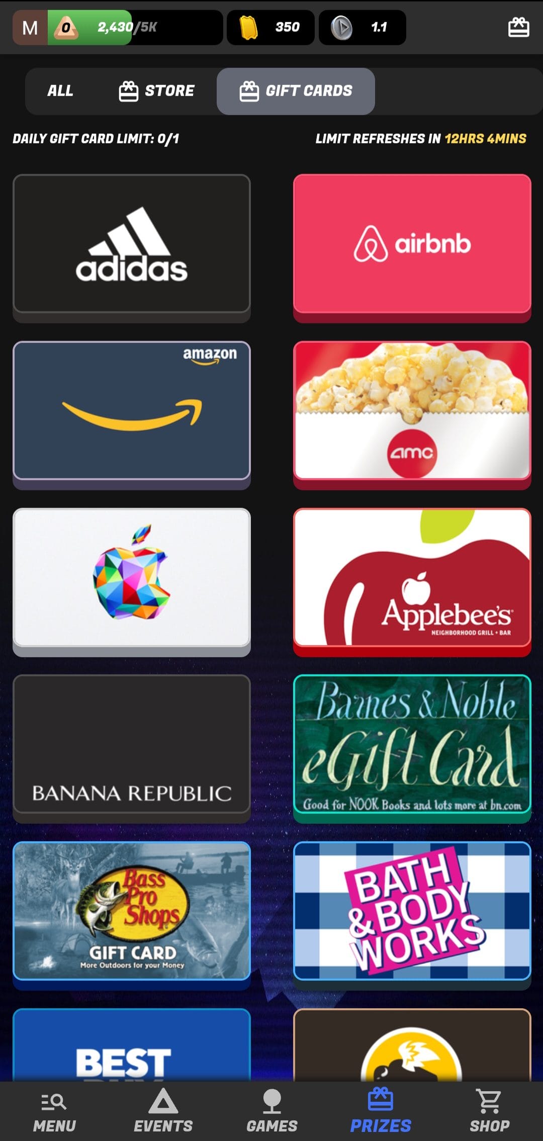 Arcade Online Gift Cards