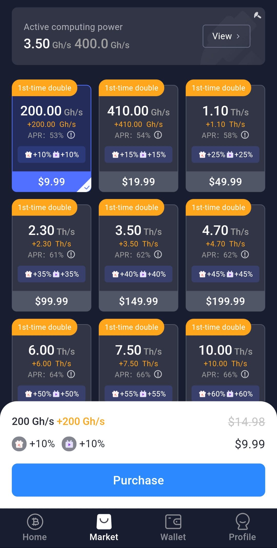 Bitcoin Mining - Crypto Miner buy more power