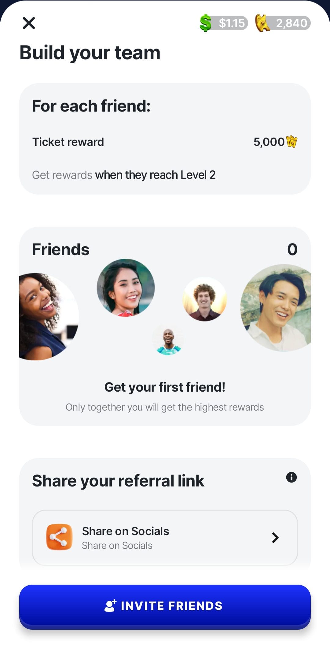 Bubble Bling Invite Friends