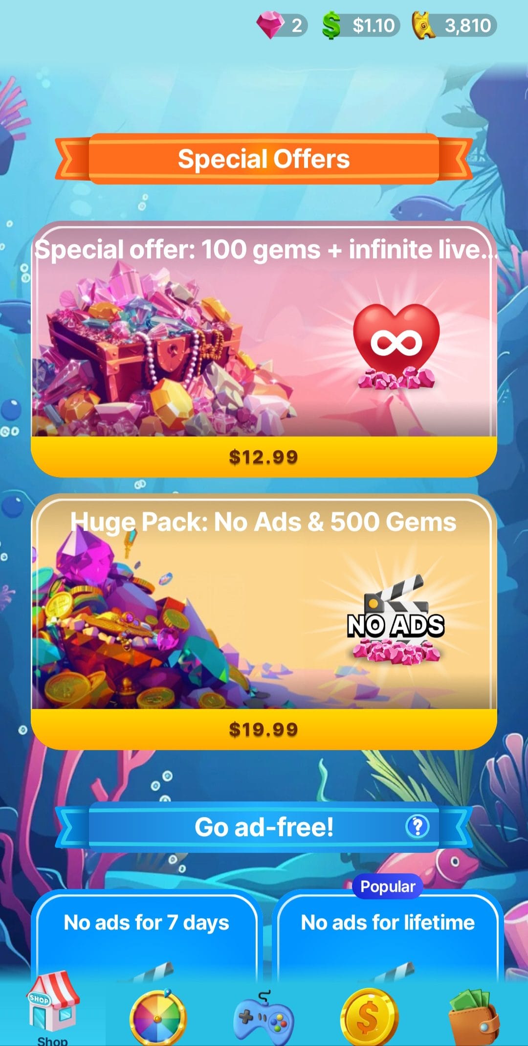 Bubble Bling Special Offers