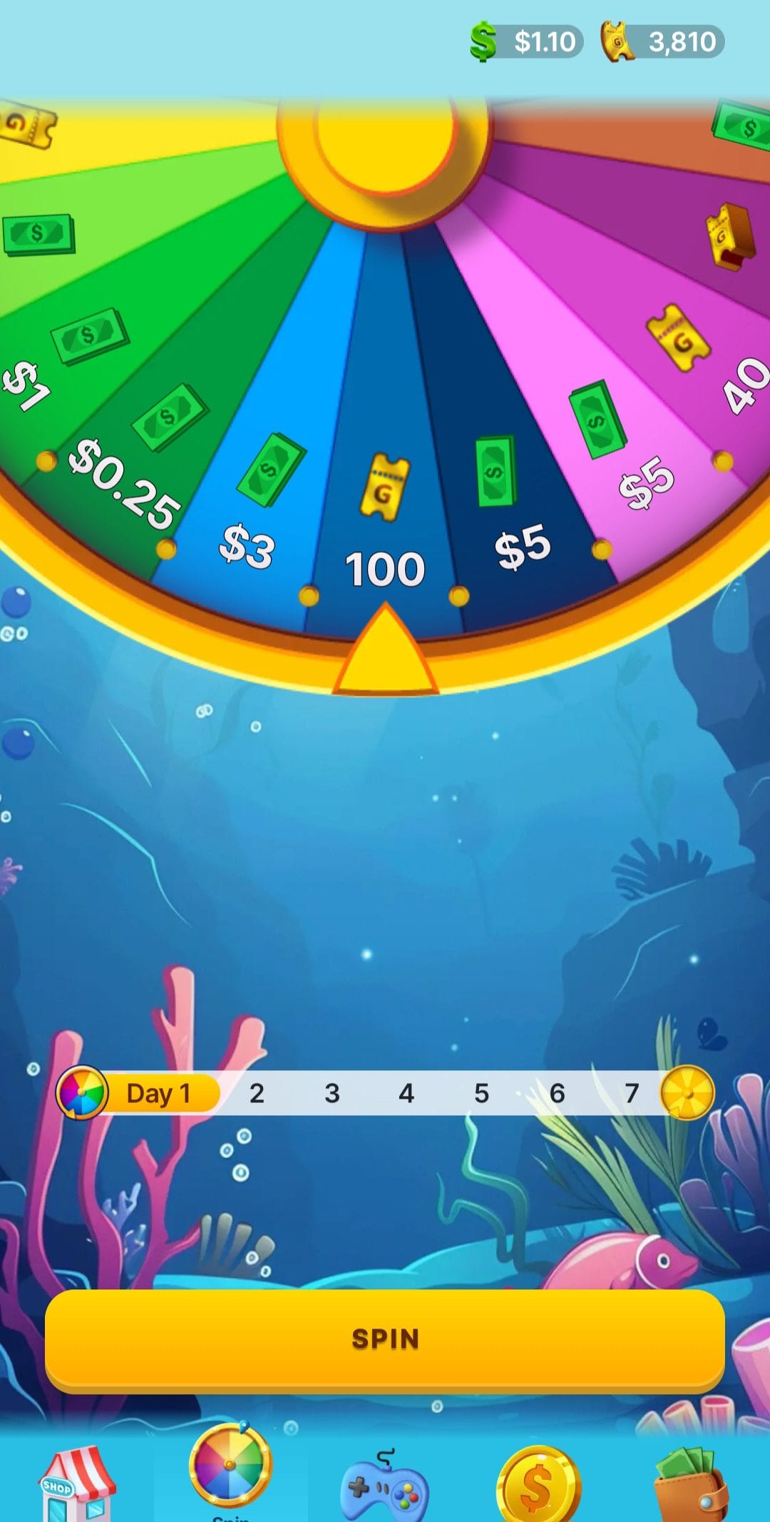 Bubble Bling Spin The Wheel