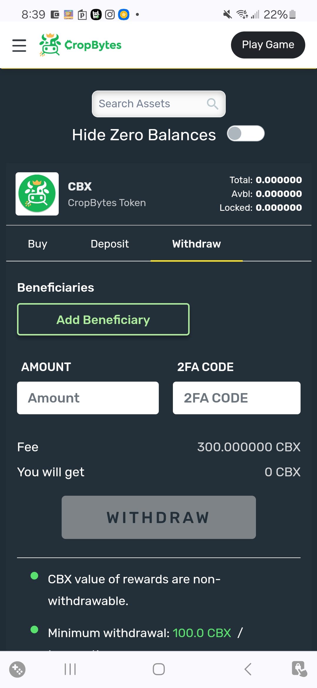 CropBytes CBX Token