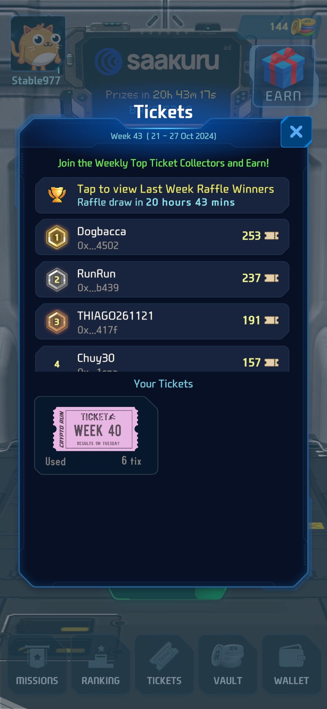 Crypto Run Tickets