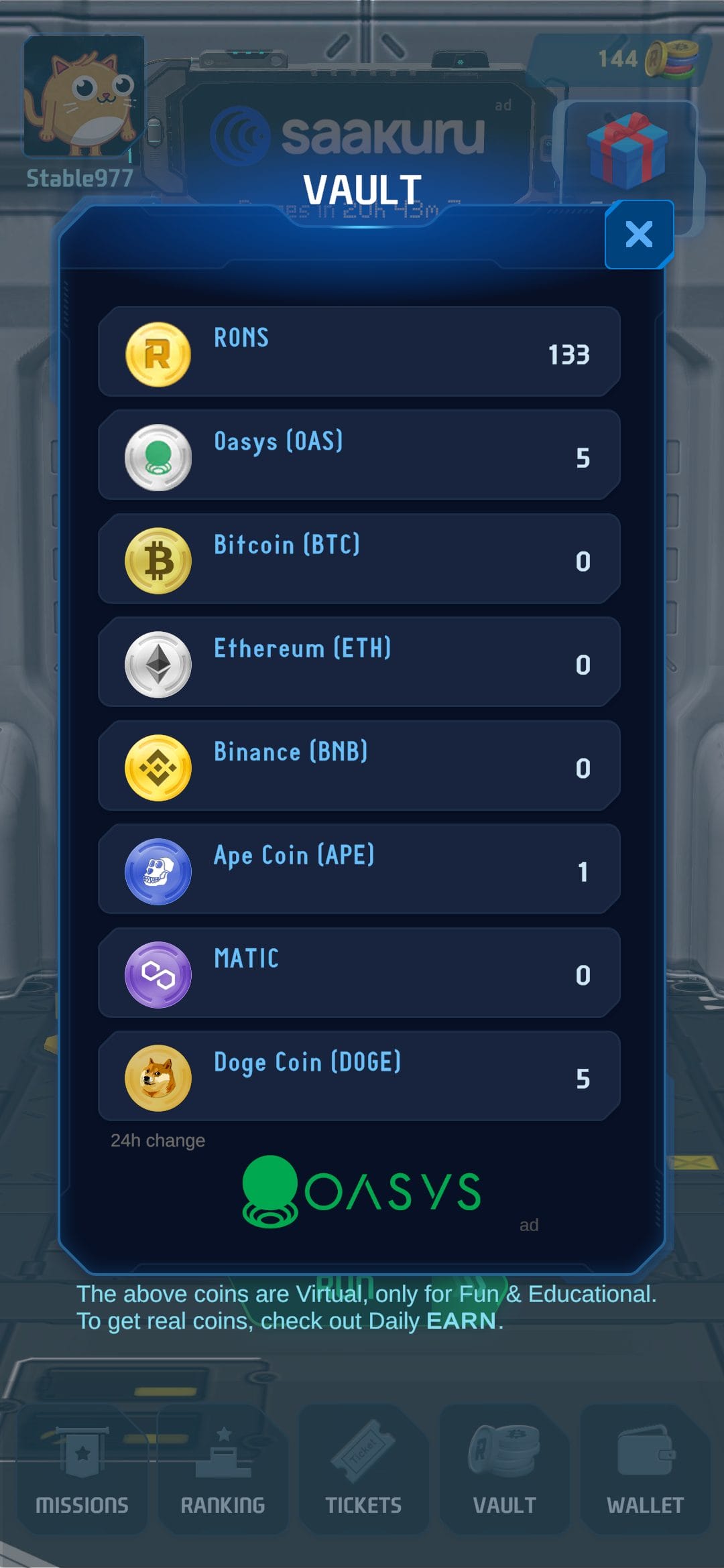 Crypto Run Vault