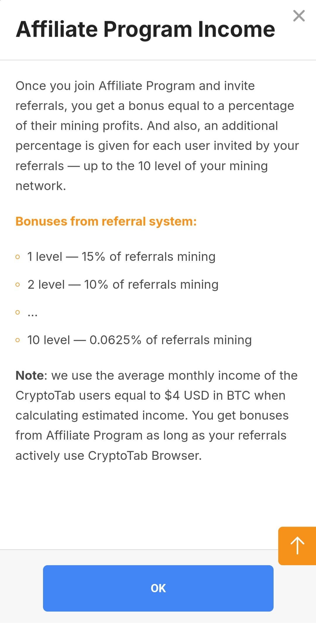 CryptoTab Browser Lite Affiliate Program Income