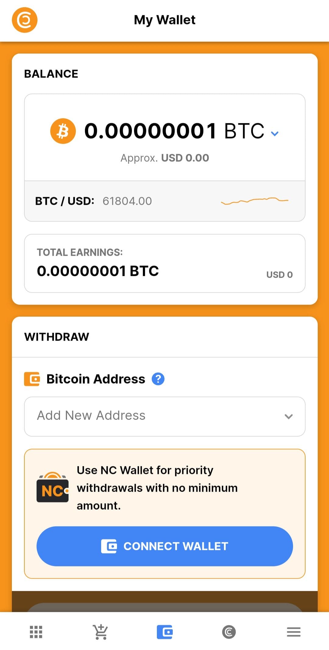 CryptoTab Pool my wallet
