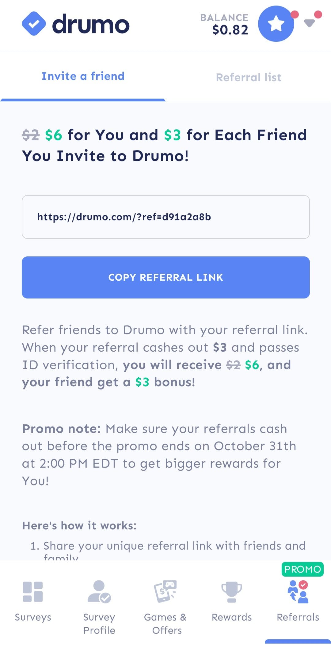 Drumo referral code